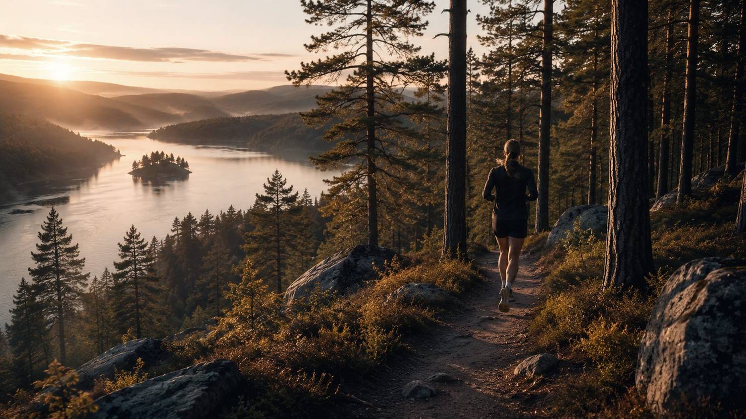 A forest trail at pace